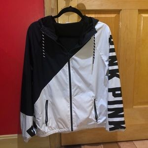 VICTORIOUS SECRET PINK B&W WINDBREAKER